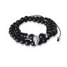 Pulsera Doble Calavera Onix Matte - Atesorame