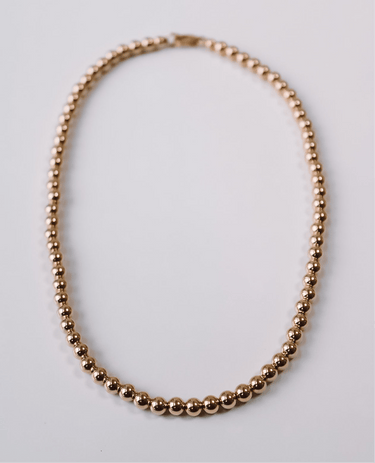 Collar Ball 5mm oro 14k - Atesorame