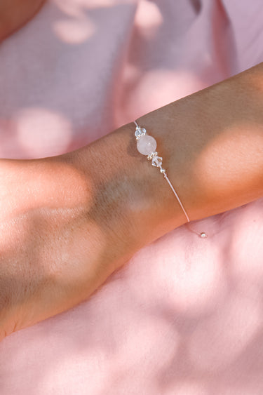 Pulsera Hilo Soul Stone Cuarzo Rosa - Atesorame