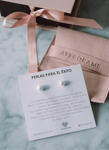 Aros Perlas Naturales 6mm - Atesorame