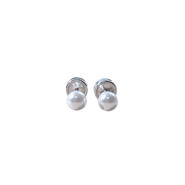 Aros Abridores Plata Perla Simil