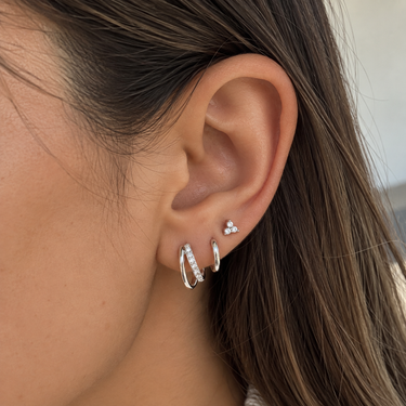 Set Aros Clara Silver - Atesorame