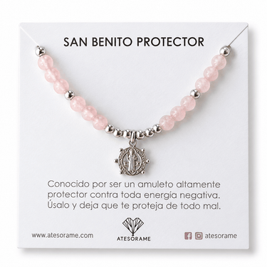 Pulsera kids Cuarzo Rosa San Benito - Atesorame