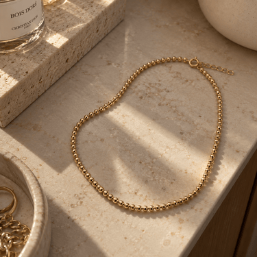 Collar Ball 3mm 14K - Atesorame