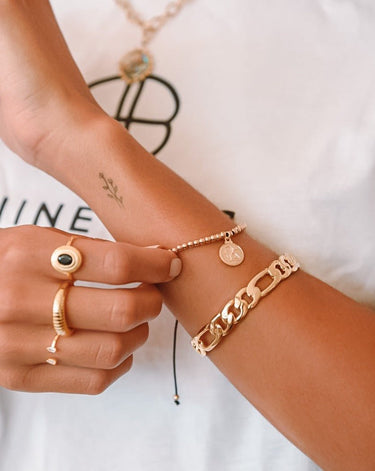 Pulsera mostacillas gold angel de la guarda - Atesorame