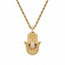 Collar Medalla Hamsa Gold - Atesorame