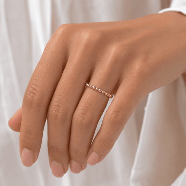 Ball ring 2mm gold 14k