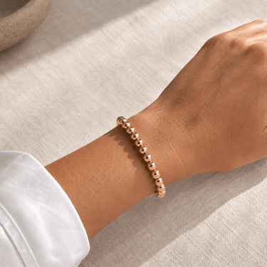 Ball bracelet 5mm gold 14K