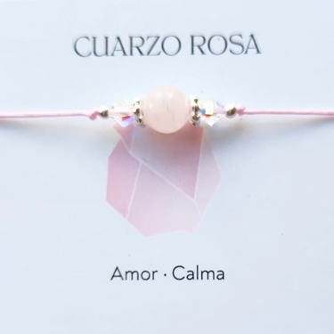 Pulsera Hilo Soul Stone Cuarzo Rosa