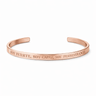 Esclava Manifiesta "Soy fuerte, soy capaz, soy perseverante" Oro Rosa - 4mm - Atesorame