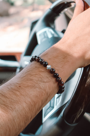 Pulsera Hombre Cruz Ojo Buey - Atesorame