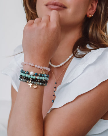 Pulsera Piedras Naturales Amazonita - Atesorame