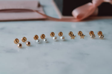 Aros Abridores Ball 4mm oro 18k - Atesorame