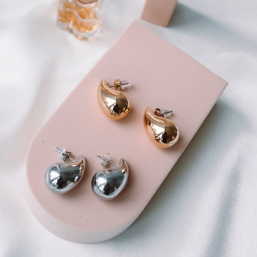 Aros Oversize Gota S Gold - Atesorame