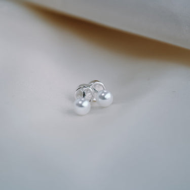 Aros Abridores Plata Perla Simil