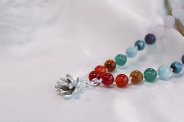 Collar Aura Japa Mala Cuarzo Rosa - Atesorame