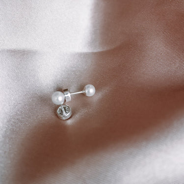 Aros Abridores Plata Perla Simil