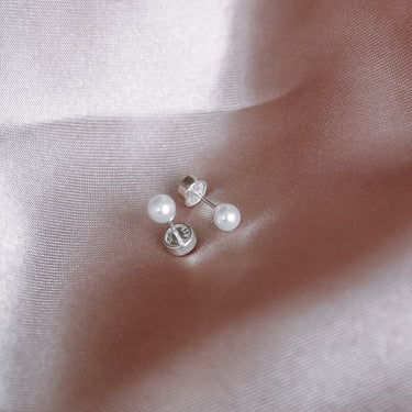 Aros Abridores Plata Perla Simil