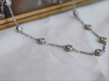 Collar Moissanita Elena Silver 20 - Atesorame