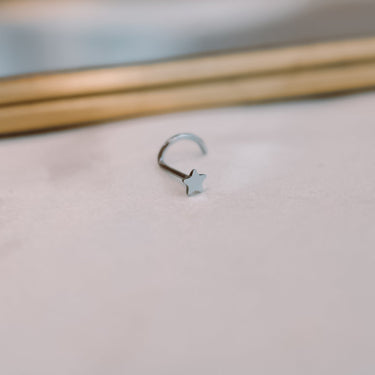 Piercing Nariz Titanio Star Silver