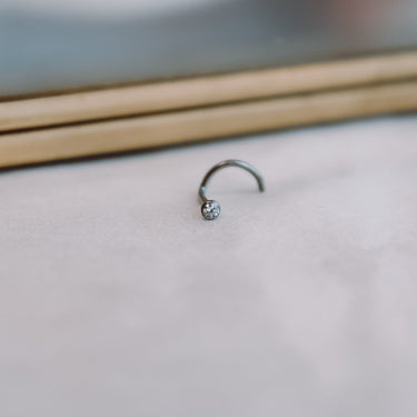 Piercing Nariz Titanio Shine Silver