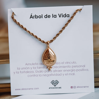 Collar Medalla Árbol de la Vida Gold