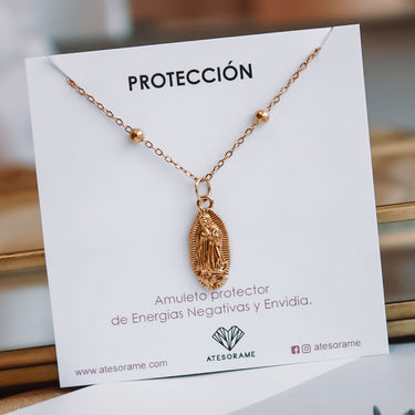 Collar Medalla Virgen Guadalupe Gold
