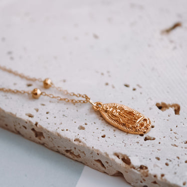 Collar Medalla Virgen Guadalupe Gold