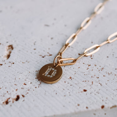 Collar Medalla Inicial Cadena Eslabones