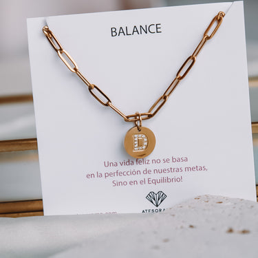 Collar Medalla Inicial Cadena Eslabones