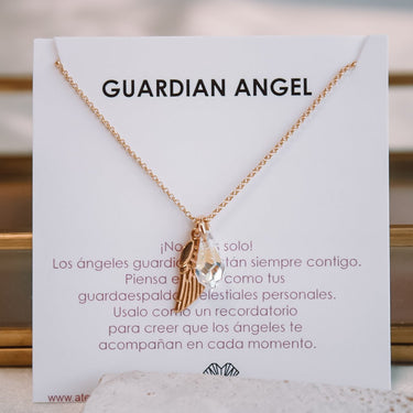 Collar Guardian Angel Cristal Gold - Atesorame