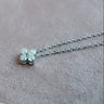 Collar Moissanita Trebol Plata - Atesorame