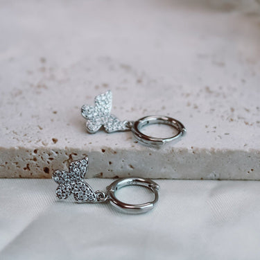 Argollas Mariposa Plata - Atesorame