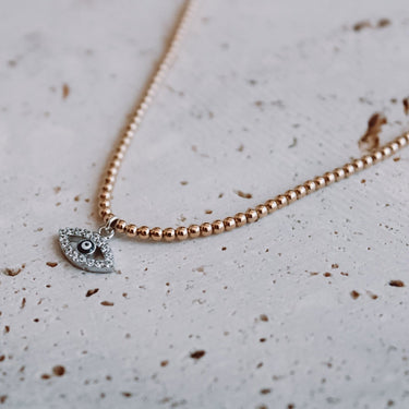 Collar ball Ojo Turco Oro 14k - Atesorame