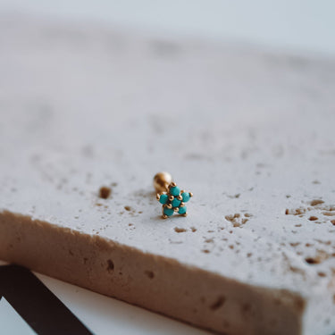 Piercing Mona Turqueza Gold - Atesorame