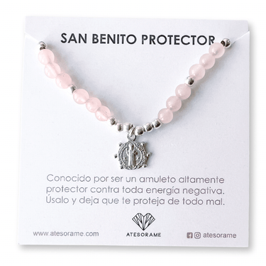 Pulsera kids Cuarzo Rosa San Benito - Atesorame