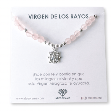 Pulsera kids Cuarzo Rosa Virgen - Atesorame
