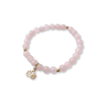 Pulsera Piedras Naturales Cuarzo Rosa - Atesorame