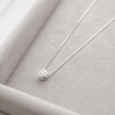 Collar Punto de luz Plata 4mm - Atesorame