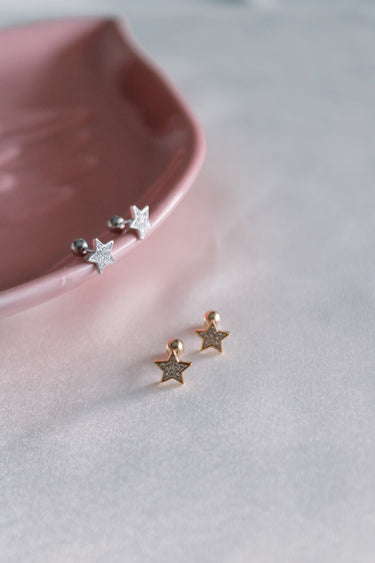 Aros Niña Star Gold - Atesorame