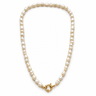 Collar Perlas Esencia de perlas de agua dulce naturales y cierre dorado