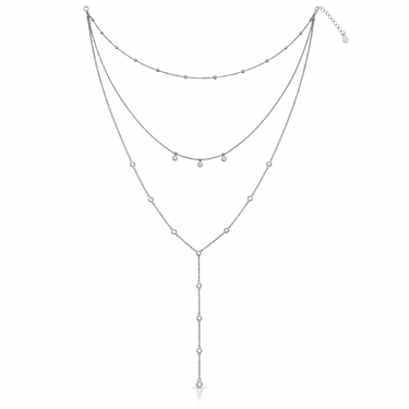 Collar Triple Maya Plata - Atesorame