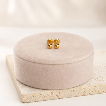 Abridores Tope Rosca Ball 4mm Oro 18K