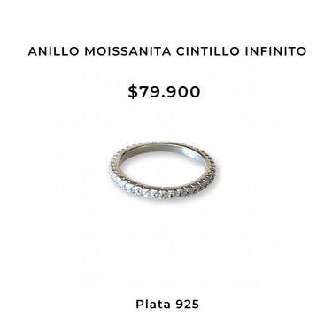 Anillo Moissanita Cintillo infinito