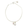 Pulsera plata flor de loto piedra cuarzo - Atesorame