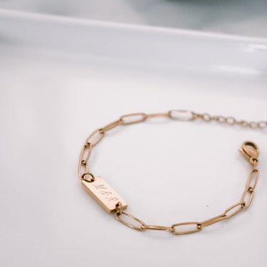 Personalized Gold Links Bracelet