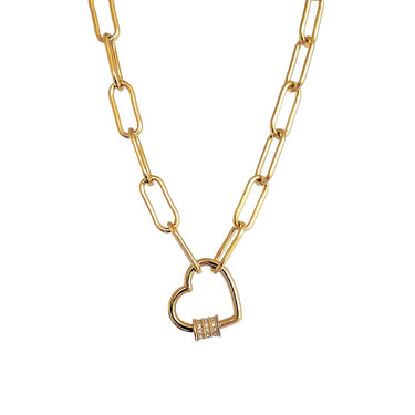 Chain Heart Gold Necklace