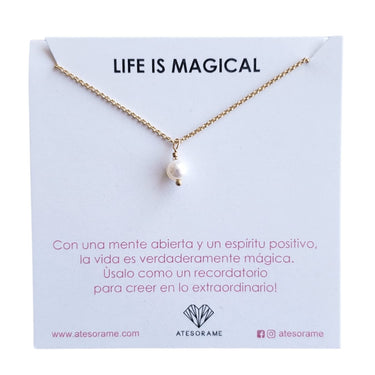 Collar Mini Pearl Gold - Atesorame