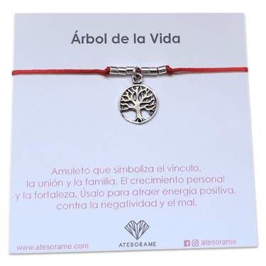 Pulsera Hilo Arbol De La Vida Rojo - Atesorame