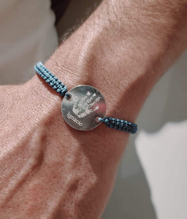 Pulsera Personalizada Tejida Azul - Atesorame
